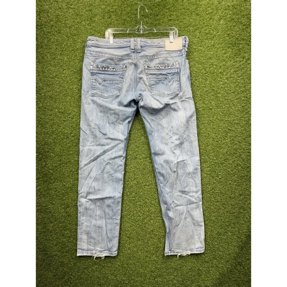 Diesel Industry Jeans Mens 38x32 Timmen Studded Baggy Bootcut Fit 88S Denim